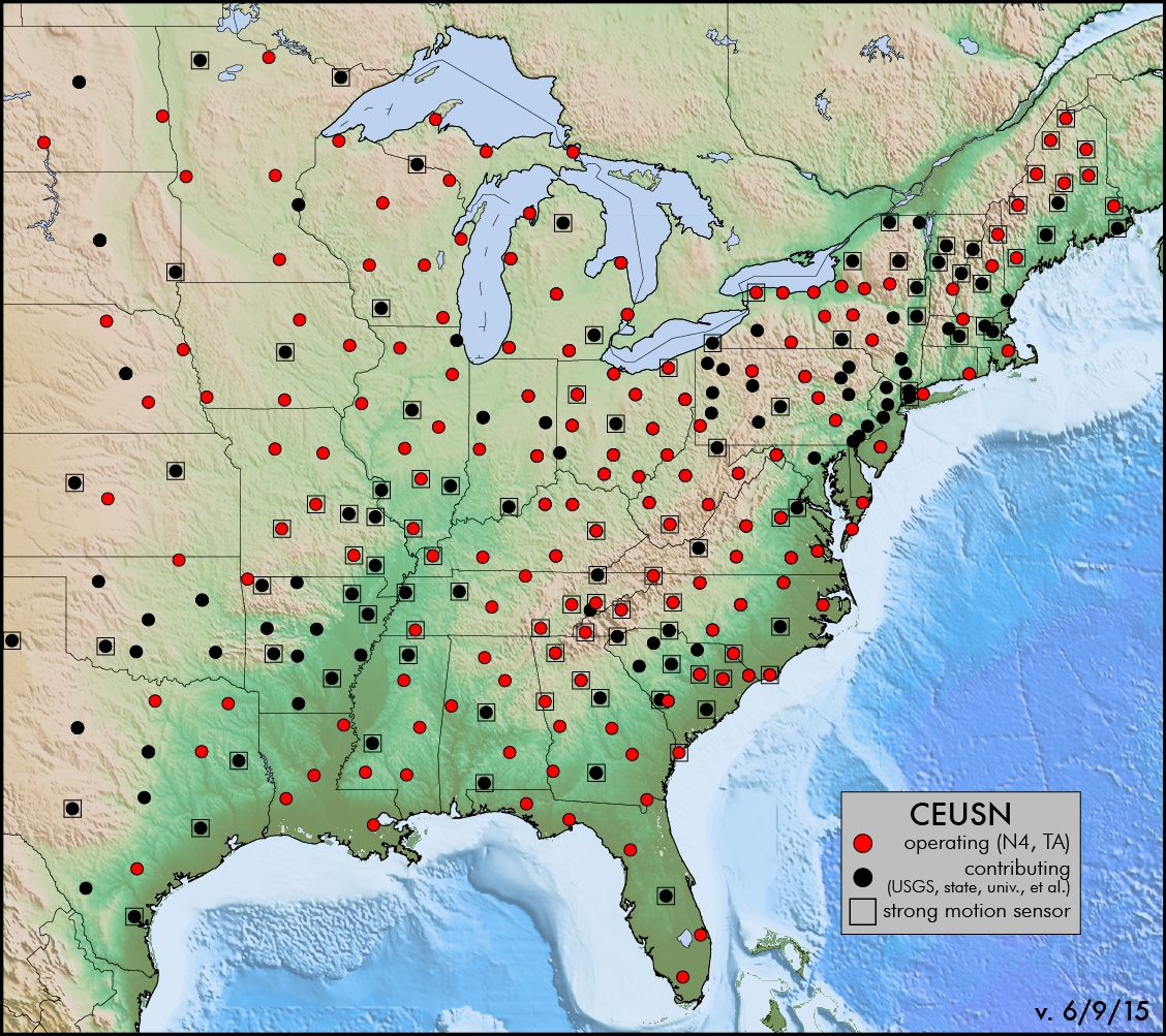 usarray central and eastern united states seismic network ceusn